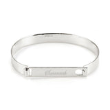 925 Sterling Silver Personalized Engravable Bar Bracelet