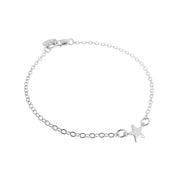 925 Sterling Silver Personalized Mini Star Bracelet Adjustable 6”-7.5”