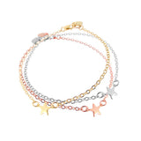 925 Sterling Silver Personalized Mini Star Bracelet Adjustable 6”-7.5”