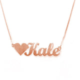 925 Sterling Silver Personalized Love Kale Necklace Adjustable 16”-20”