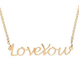 925 Sterling Silver Personalized Handwritten Love You Necklace Adjustable 16”-20”