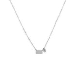 925 Sterling Silver Personalized Mini Tag and Disc Necklace Adjustable 16”-20”