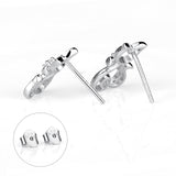 925 Sterling Silver Gentle Cat Jewelry Studs