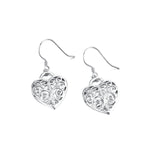 925 Sterling Silver Chinese Pattern Style Drop Earrings