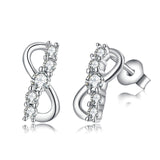 925 Sterling Silver Infinity Fashion Cubic Zircon Studs