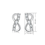 925 Sterling Silver Infinity Fashion Cubic Zircon Studs