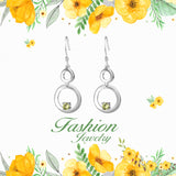 925 Sterling Silver Gourd Shape Simple Gorgeours Drop Earrings