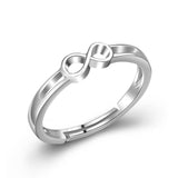 925 Sterling Silver Wedding Engagement Infinity Ring