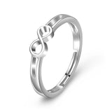 925 Sterling Silver Wedding Engagement Infinity Ring