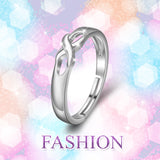 925 Sterling Silver Infinity Wedding Engagement Ring