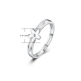 925 Sterling Silver Flower Hollow Nobel Ring