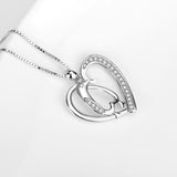 925 Sterling Silver Penguin Charm Pendant with Chain Jewelry Necklace