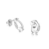 925 Sterling Silver Baby Penguin Jewelry Studs