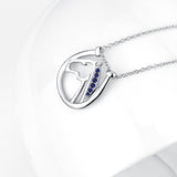 925 Sterling Silver Bow Lovely Jewelry Animal Style Necklace