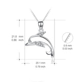 925 Sterling Silver Lovely Dolphin Jewelry Necklace