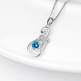 925 Sterling Silver Musical Note Dolphin Ocean Heart Pendant With Chain Necklace