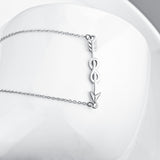 925 Sterling Silver Simple Infinity Arrow Necklace