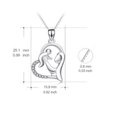 Mother holding Child Love Heart Pendant Necklace