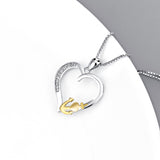 925 Sterling Silver Jewelry Love Heart Anchor Necklace