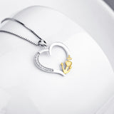 925 Sterling Silver Jewelry Love Heart Anchor Necklace