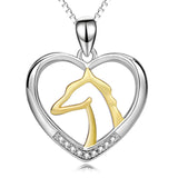 925 Sterling Silver Love Heart Charm Pendant Necklace