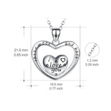 Ture Love-925 Sterling Silver Love You Forever Necklace