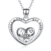 Ture Love-925 Sterling Silver Love You Forever Necklace