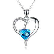 My Heart Will Go On-925 Sterling Silver Double Jewelry Love Heart Necklace