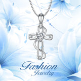 925 Sterling Silver Celtic Knot Cross Religious Fine Jewels Necklace