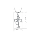 925 Sterling Silver Celtic Knot Cross Religious Fine Jewels Necklace