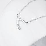 925 Sterling Silver Wine Glass Shape Jewelry Necklace