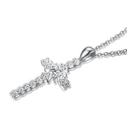 925 Sterling Silver Cross Weave Attract Pendant For Women