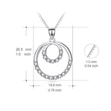 925 Sterling Silver Unique Design Round Fine Jewel Necklace