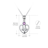 925 Sterling Silver Lovely Love Heart Pendant Necklace