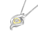 925 Sterling Silver Attract Love Heart Fine Jewels Pendant Necklace