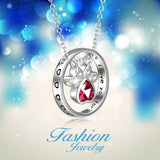 I Love You Forever-925 Sterling Silver Dog Paw Engraved Text Zircon Pendant Necklace