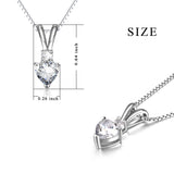 925 Sterling Silver Attract Pendant with Chain Jewels Necklace for Women