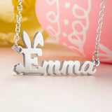 Personalized Name Easter Bunny Necklace