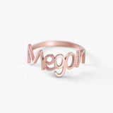 Copper/925 Sterling Silver Personalized Names Ring