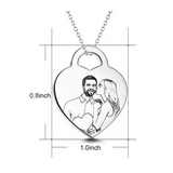 Put You In My Heart - 14K Gold Personalized Engraved Photo Necklaces Adjustable 16”-20”