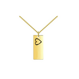 14K Gold Memories Personalized Bar Necklace-Adjustable 16”-20”-White Gold/Yellow Gold/Rose Gold