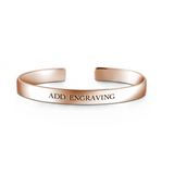 14K Gold Personalized Engravable Bangle -Large