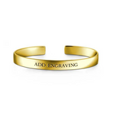 14K Gold Personalized Engravable Bangle -Large