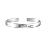 14K Gold Personalized Engravable Bangle-Medium