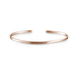 10K Gold Personalized Engravable Bangle -Small