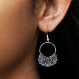 925 Sterling Silver RBG Dissent Collar Hook and Hoop Earrings