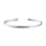 925 Sterling Silver Personalized Engravable Bangle -Small