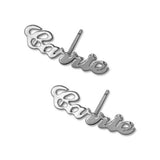 Copper/925 Sterling Silver Personalized Stub Name Earrings