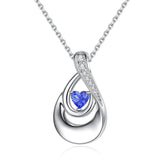 925 Sterling Silver Teardrop Cremation Jewelry Heart CZ Urn Pendant Necklace for Ashes Keepsake Urn Memorial Ash Jewelry Gift for Women