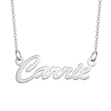 "Carrie"- Copper/925 Sterling Silver Personalized Name Necklaces Adjustable Chain 18”-20”